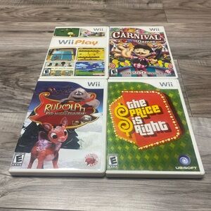 Wii Play Carnival Games Rudolph The Prices Is Right Manuals Excellent Condition